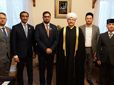 Встреча муфтия Гайнутдина с послом ОАЭ в РФ Мухаммадом Ахмедом аль-Джабером